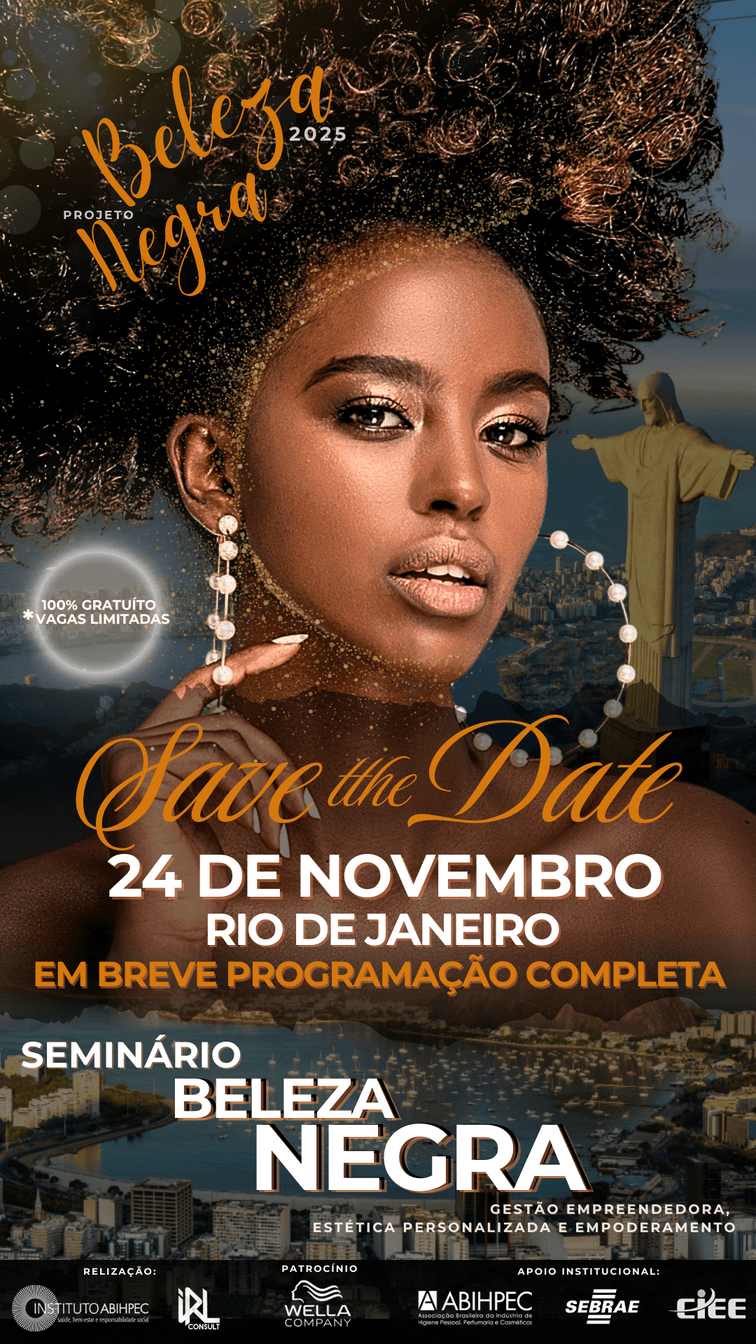 Participantes celebrando com certificados do Seminário Beleza Negra 2025